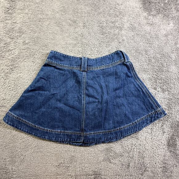 Altar'd State S Womens Denim Mini Skirt Blue Jean A-Line Cotton Flare NWT - Picture 7 of 9